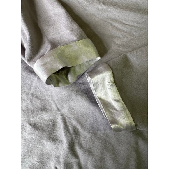 Pj harlow IZZY Sweatshirt silver gray color with satin cuffs size medium - Picture 5 of 16